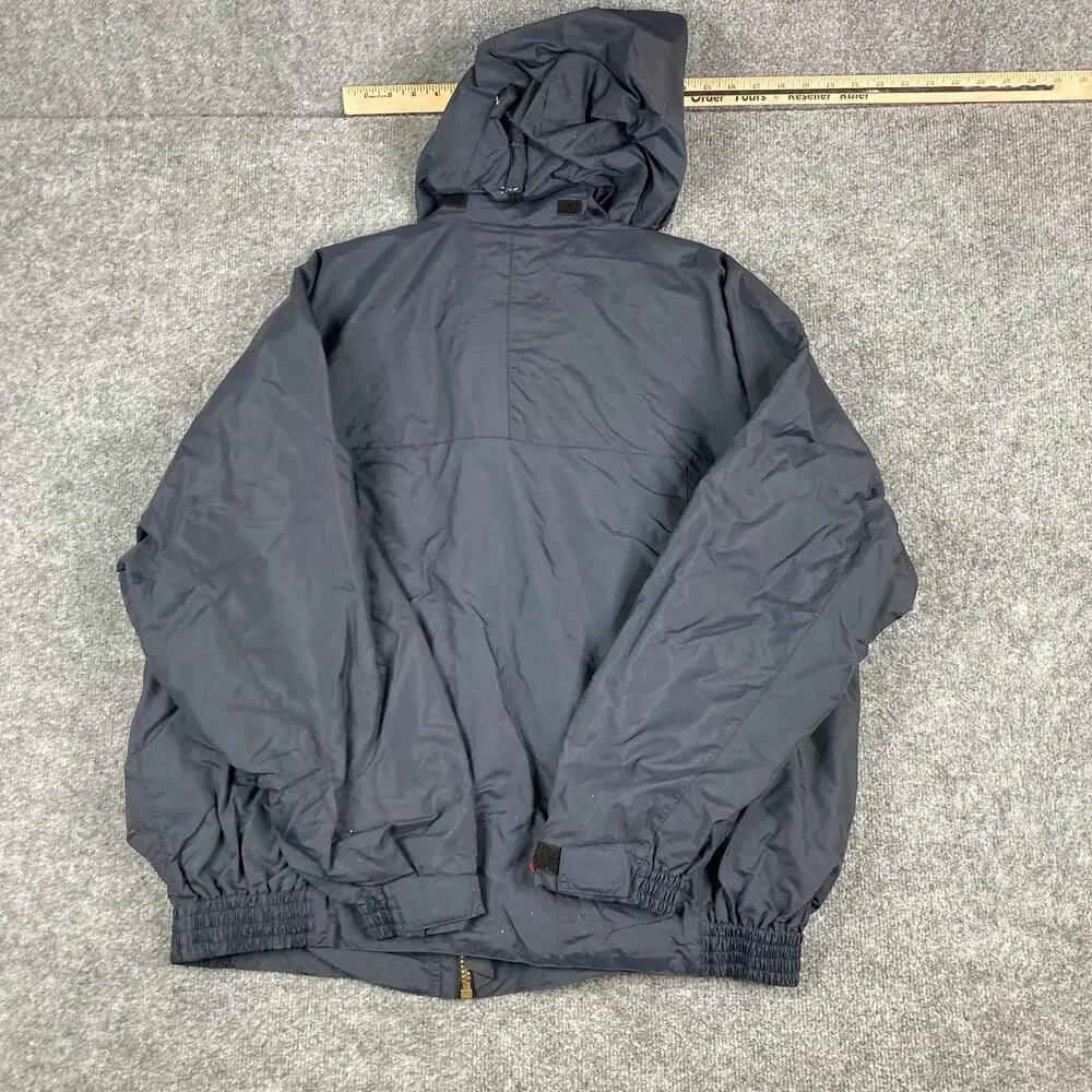 Coleman Jacket Mens 2XL Navy Blue Hooded Windbreaker Rain Outdoor Camping Coat‎